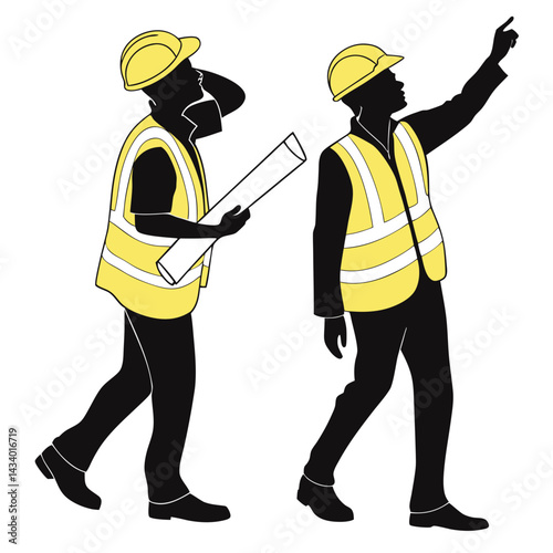 Builder Workers Silhouette Vector Design