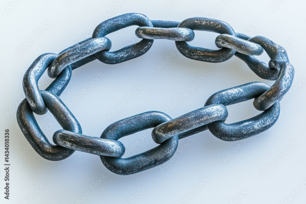 Fototapeta premium Chain in form of the circle. 