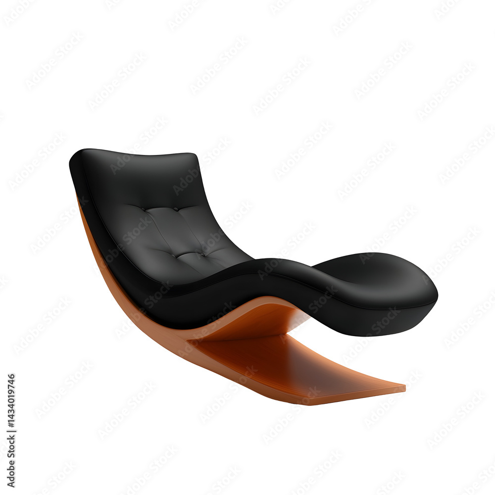 Sleek black contemporary lounge chair Sleek black contemporary lounge chair
