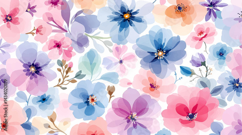 watercolor floral pattern
