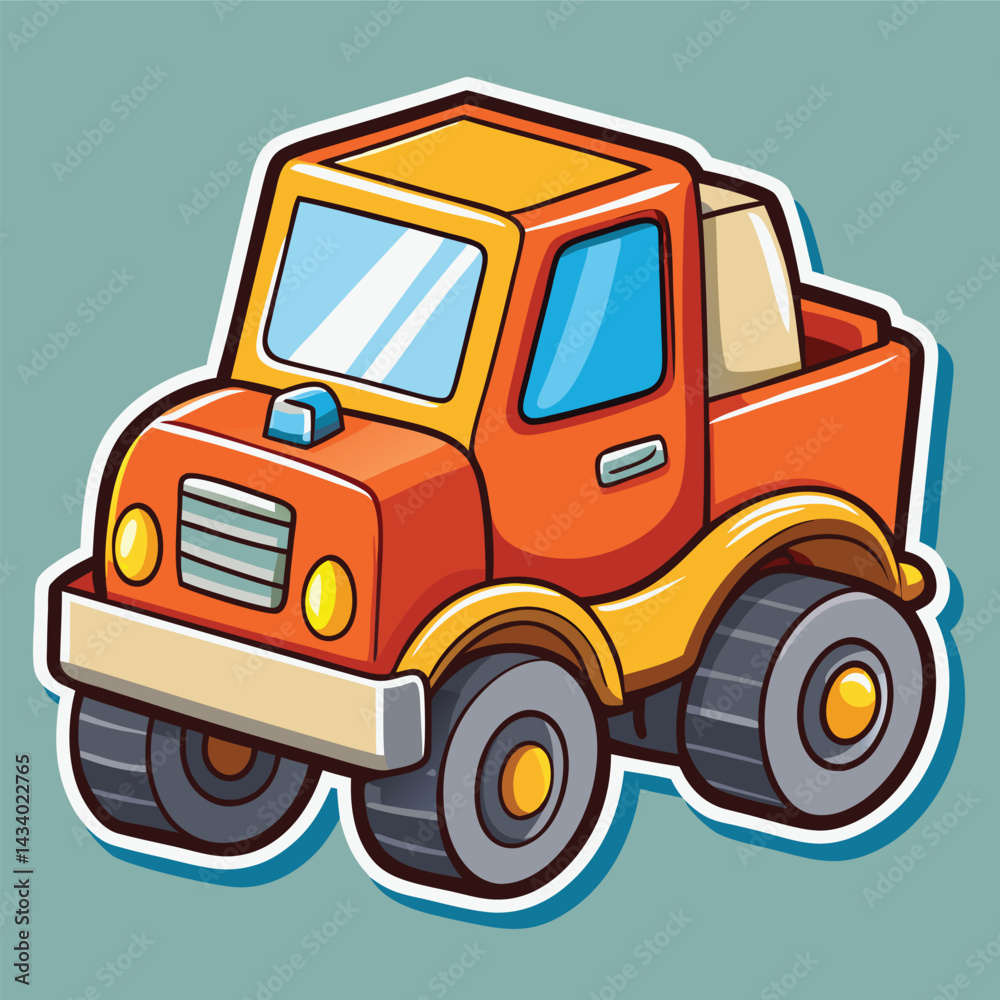 Fototapeta premium Cartoon Pickup Truck