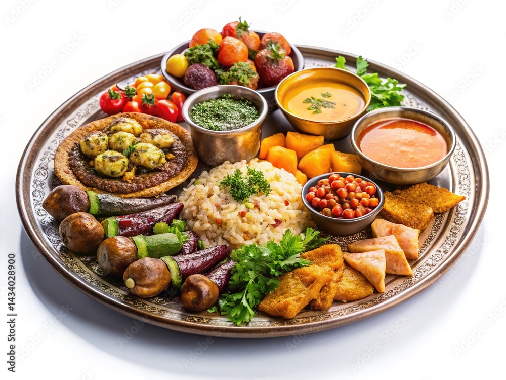 Ramadan Iftar Food Platter PNG