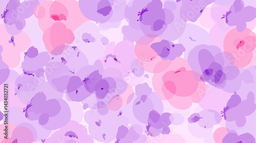 Seamless pattern with colorful flower watercolor
