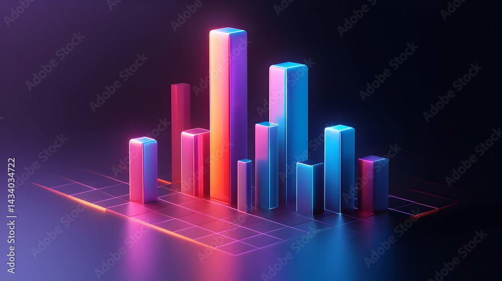 Abstract Neon Geometric 3D Rendering of Glowing Blocks in Vibrant Colors Against a Dark Background Abstract Neon Geometric 3D Rendering of Glowing Blocks in Vibrant Colors Against a Dark Background