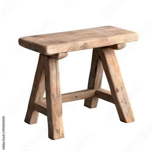 Obraz na płótnie Weathered wooden console table w salonie