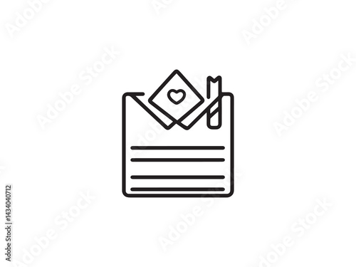 Personalized Stationer line art for weddings
