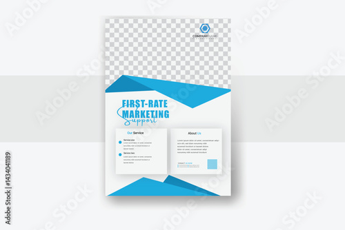 Corporate business flyer design layout vector.	
