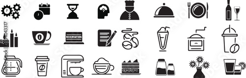 Drinking Coffee, Daily Routine, Invitation to Hang Out – Vector Set for Social Media, Marketing & Cafe editable vector 