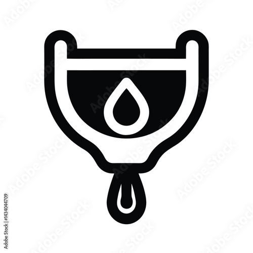 Urine Incontinence Isolated Vector Icon