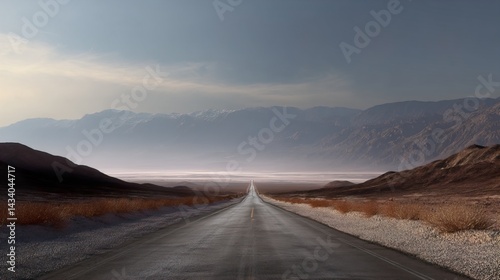 a road in the middle of a desert, cinematographic, photorealistic, breaking bad style, --ar 16:9 --raw --v 7 Job ID: 4dda4a42-f3ba-4416-a916-27b3437644a5