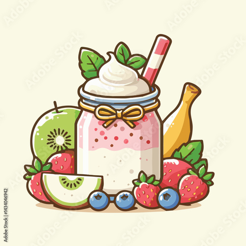 yogurt, fruit, smoothie, fresh, diet, healthy, food, dessert, summer, breakfast, sweet, milk, delicious, milkshake, glass, organic, drink, shake, strawberry, background, cocktail, beverage, berry, dai
