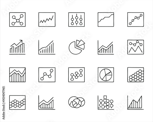 Line Graph icon set