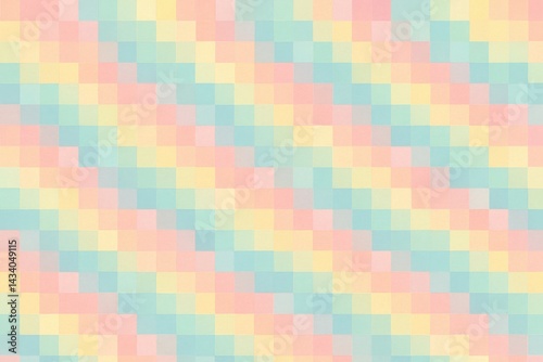 Pastel Pixel Pattern for Spring Design: High-Fidelity Abstract Background