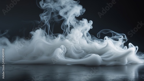 Mystical swirls of fog and light dance