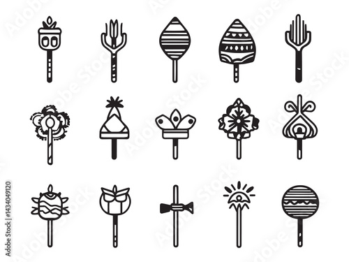 Pieta Stick line art minimalist drawing