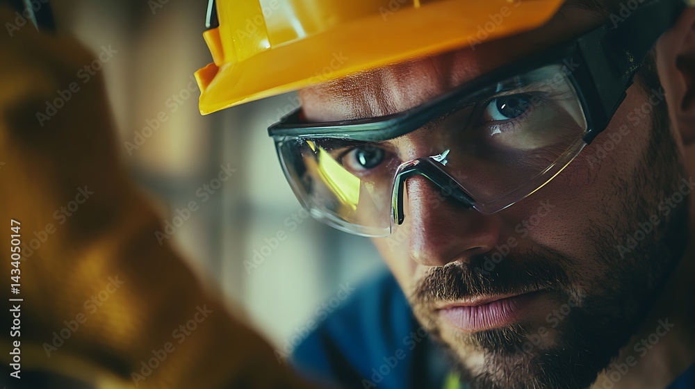 Construction Worker in Safety Gear