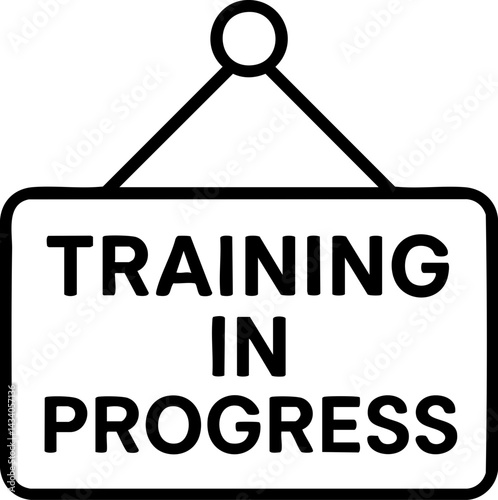 food safety hygiene training concept. Training sign indicating ongoing process.