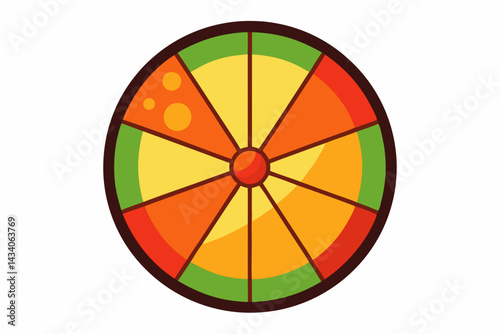 old wooden wheel vector illustration