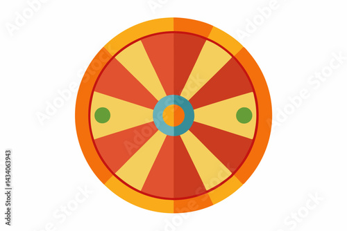 old wooden wheel vector illustration