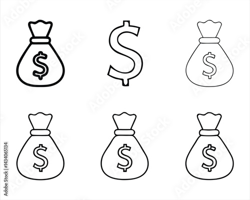 Money Bag icon set