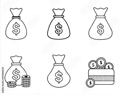 Money Bag icon set