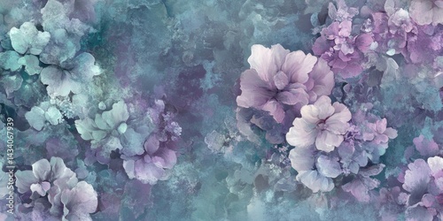 Wallpaper Mural Delicate Floral Pattern in Pastel Shades Torontodigital.ca