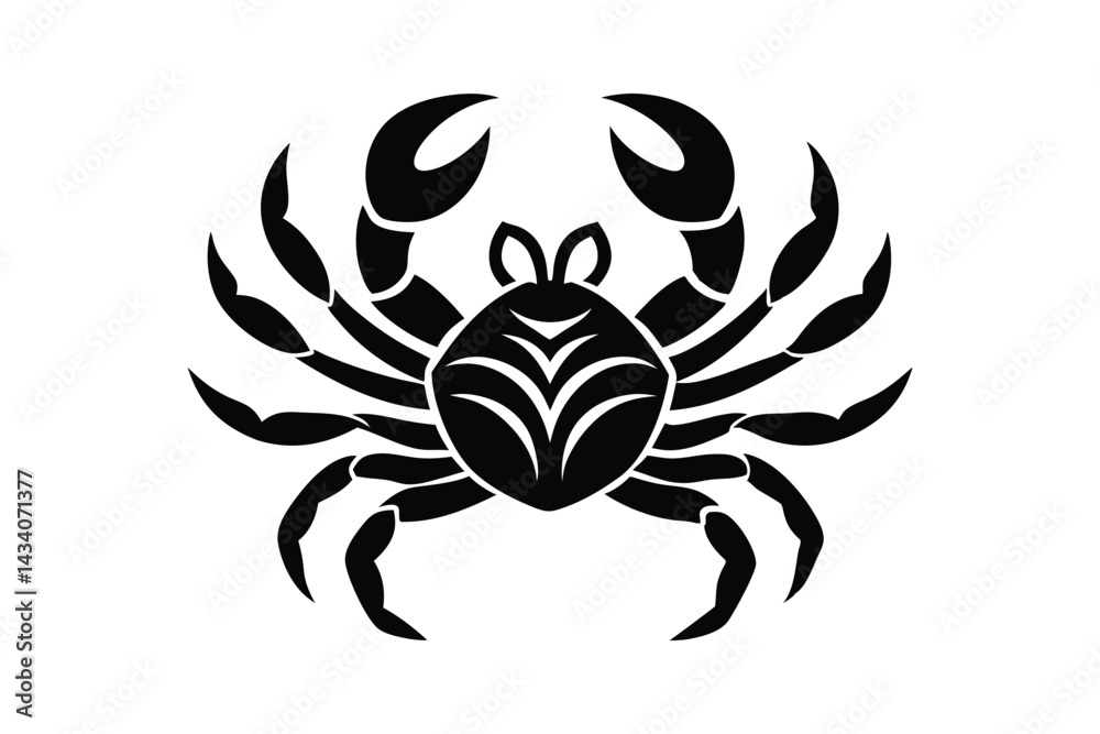 Fototapeta premium Silhouette art illustration of a crab.eps