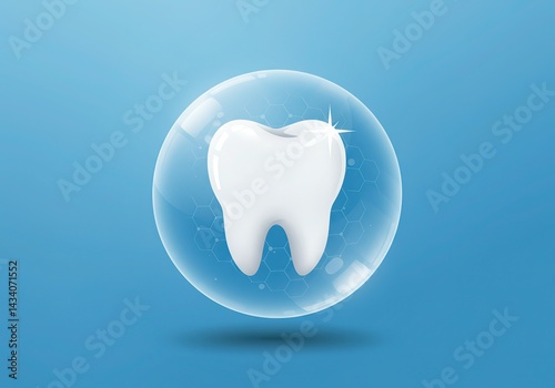 Healthy Tooth Protected by a Clear Sphere