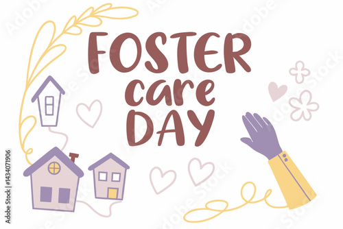 NATIONAL FOSTER CARE DAY vector illustration