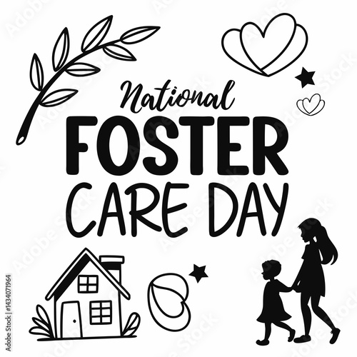 NATIONAL FOSTER CARE DAY vector illustration