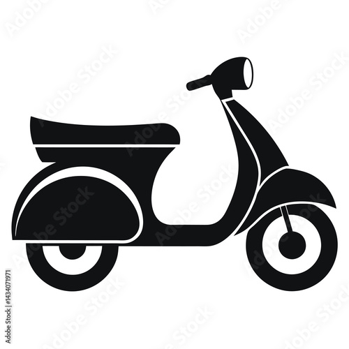 vintage scooter vector illustration