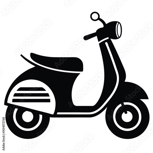 vintage scooter vector illustration