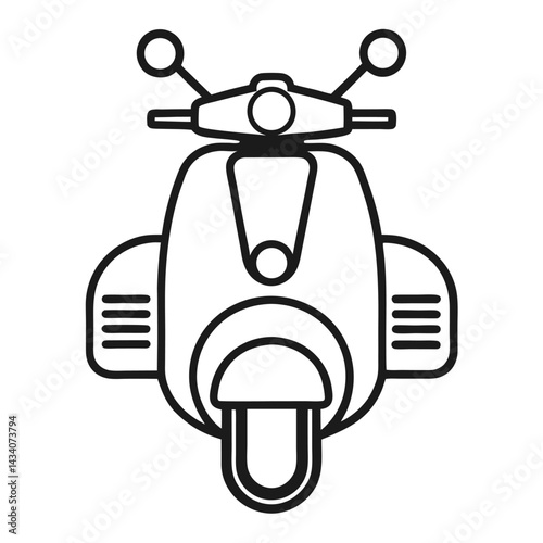 retro scooter vector illustration