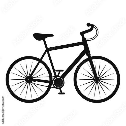bicycle on white background