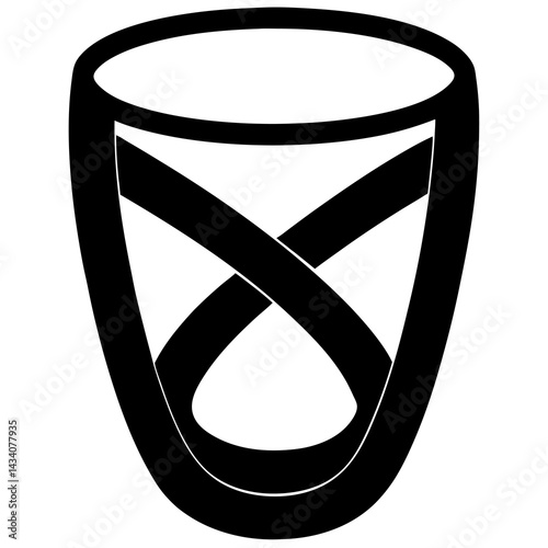infinity glass vector icon white background