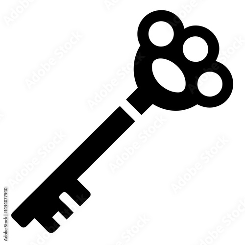 key vector icon on white background