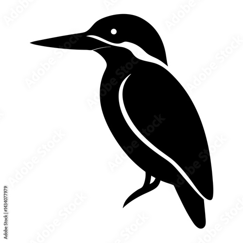 kingfisher vector icon on a white background
