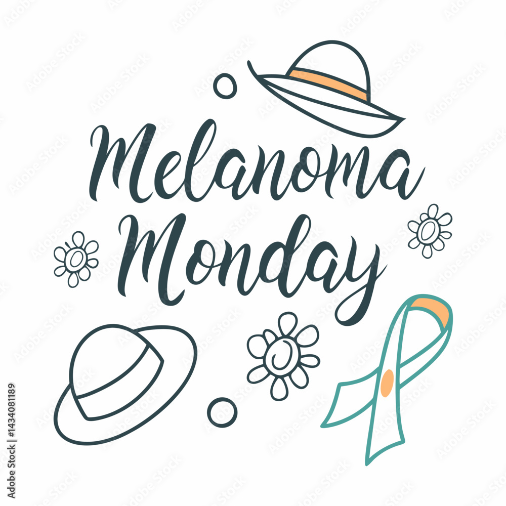 Fototapeta premium MELANOMA MONDAY vector illustration