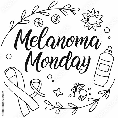 MELANOMA MONDAY vector illustration