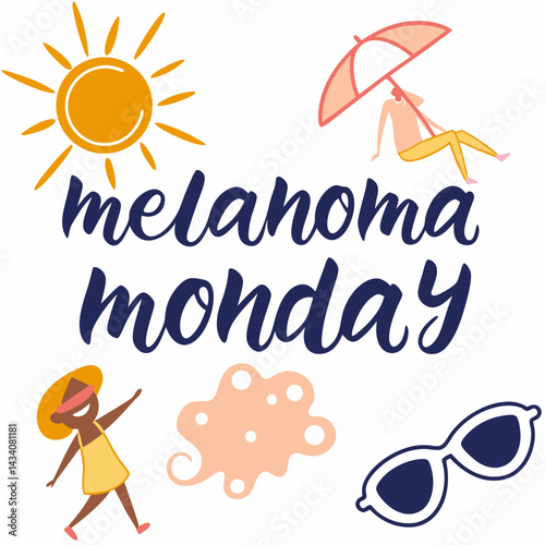 MELANOMA MONDAY vector illustration