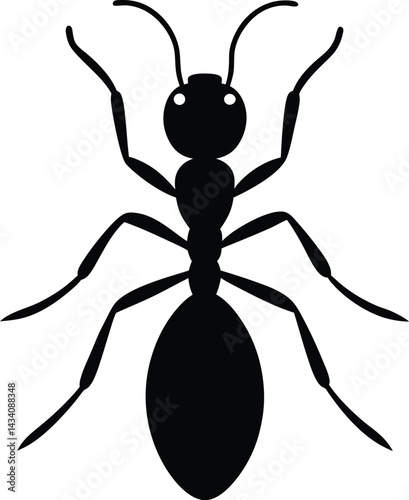 ant icon black silhouette vector illustration on transparent background
