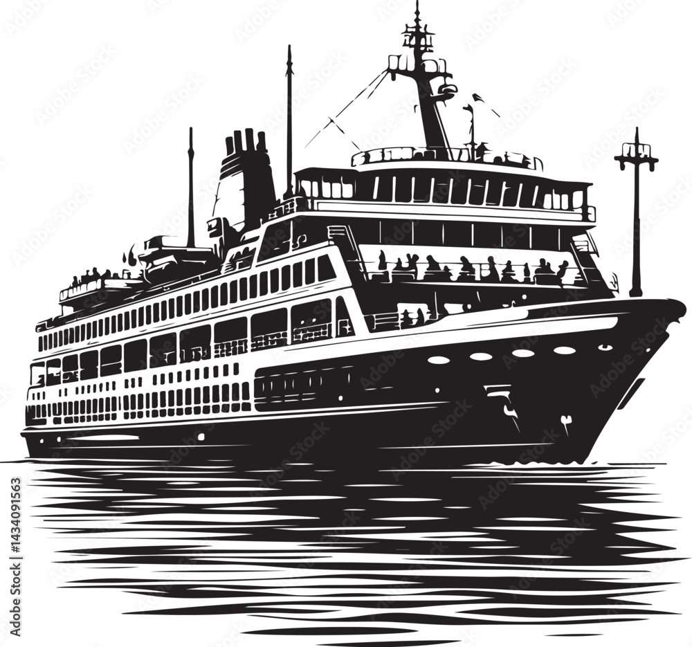 Fototapeta premium Ferry vector
