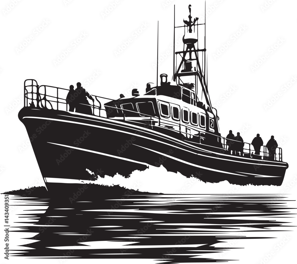 Obraz premium Lifeboat vector
