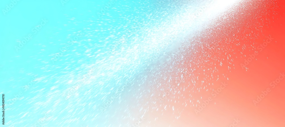 Fototapeta premium Vibrant Gradient with Textured White Splatter Overlay on Light Blue to Red Tones