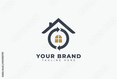 Home Circulation Logo Design Element