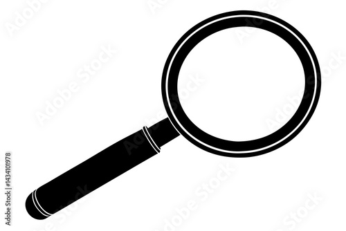 magnifying glass silhouette vector 