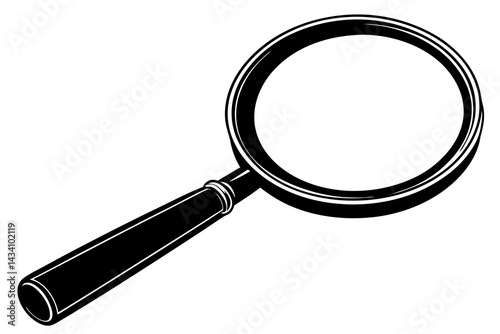 magnifying glass silhouette vector 