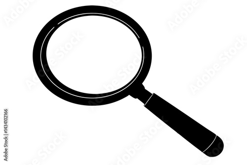 magnifying glass silhouette vector 