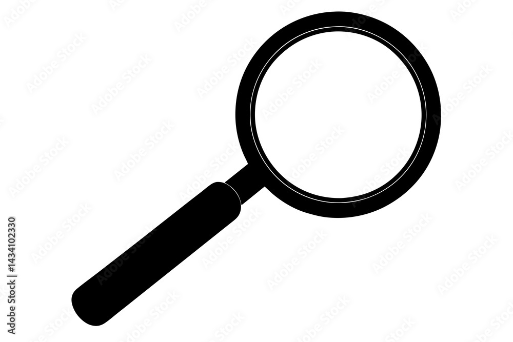 magnifying glass silhouette vector magnifying glass silhouette vector