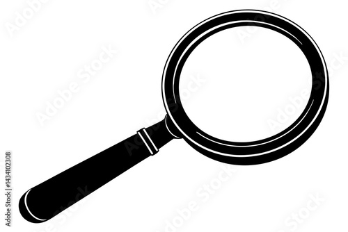 magnifying glass silhouette vector 